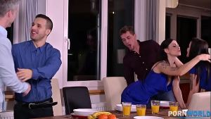 Lonely Single Stud Turns Dinner Party into Swingers’ Night with His Friends GP1738