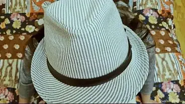 Amateur cock sucking and hard doggy from the girl in a hat