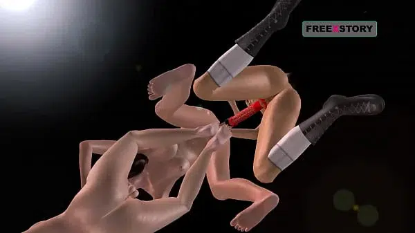 An animated 3D cartoon Porn Video of three cute lesbian girls having sun like fingering pussy and ass.