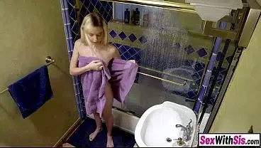 Annoyed blonde teen stepsis fucks sex addict masturbating stepbro