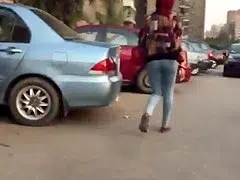 Another Hijabi with Tight Jeans and Nice Ass Walking!