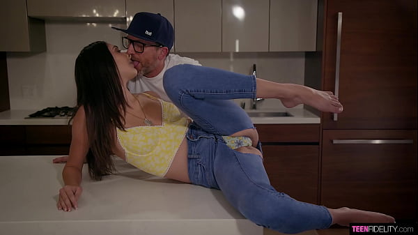 Aria teases with her tight ass in even tighter jeans before taking a pair of scissors to the crotch to give Madison easier access to her juicy pussy.