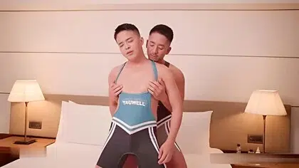 Asian Wrestlers Fuck In Their Singlets