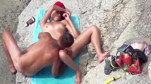 Beach . Super Horny Teen 18+ Getting Off Right On The Nude Beach