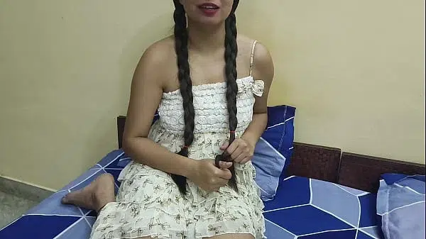 Beautiful Indian teen girl first time with boyfriend in friend room fuck