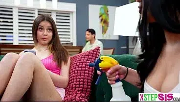 BFF makes stepbro fuck his freak teen stepsister and her too