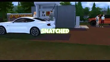 Blonde PAWG with big black cock cheats at gas station