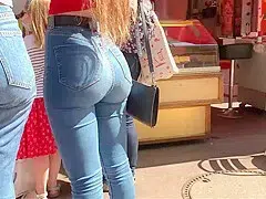 Bubble Butt amazing ass Tight Jeans