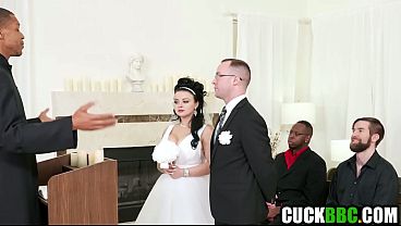 Cuck Hubby Watching Bride Threesomed By Priest & Black Bull