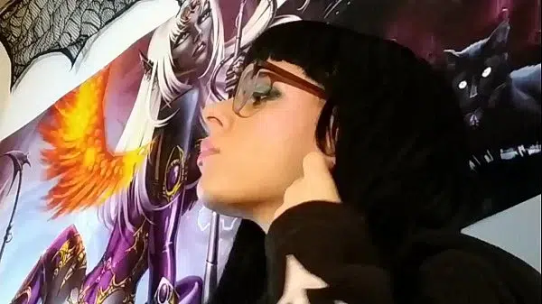 cute girl blow asmr kisses