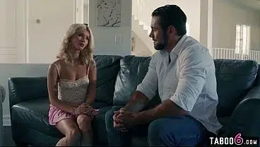 Deceiving stepdad fucks his stepsons petite teen GF after a lie