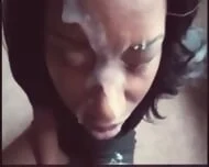 Ebony Amateur’s Massive Facial