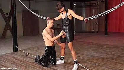 Erik The Master Of Edging With Erik Devil And Axel Rubberax