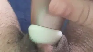 FTM guy with satisfyer has orgasm