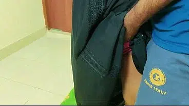 Fuck my girlfriends hot milf mom second time in the kitchen