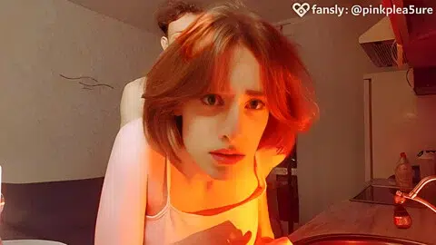 He Came Out Of The Shower Wearing Only A Bathrobe, And I Lost Control. Sensual Romantic Sex In The Kitchen