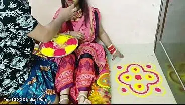Holi special: Indian bhabhi had great fun with step brother on Holi occasion