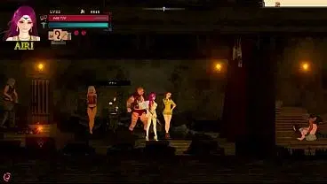 Hot ladies get excited watching a man have sex with a village woman in the g hell hentai game