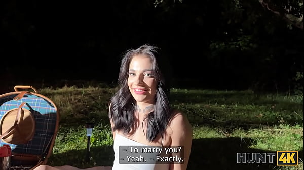 HUNT4K. Hot Czech teen Chloe Heart jumped on a big hunter’s dick