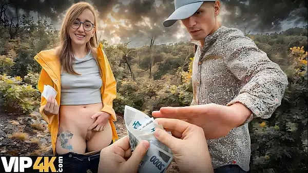 HUNT4K. Met a naked stranger with nice boobs in the forest