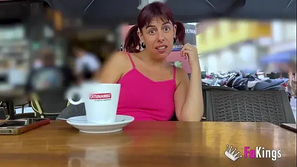 PUBLIC NUDITY in Seville. Nora Martin shows off her big body before FUCKING