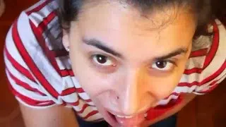 Quickie! POV Clothed blowjob, cumplay & swallow!