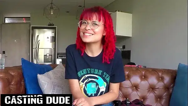 Redhead Latina Teen Gets Messy POV Giving Monster Cock Sloppy Blowjob