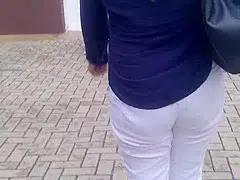 SDRUWS2 – SEE THROUGH WHITE PANTS AND WHITE PANTIES