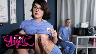 TRANS ANGELS – Horny Interns Daisy Taylor And Chris Get Distracted While Working To Fuck