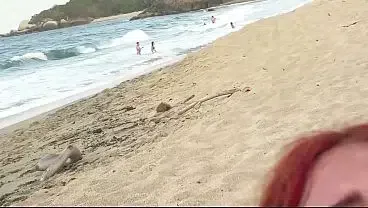 Big Ass Colombian Latina Gets Naughty On A Public Nude Beach While Strangers Watch