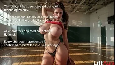 Athletic basketball girl with big boobs eagerly rides her coach’s cock after a winning game[AI]