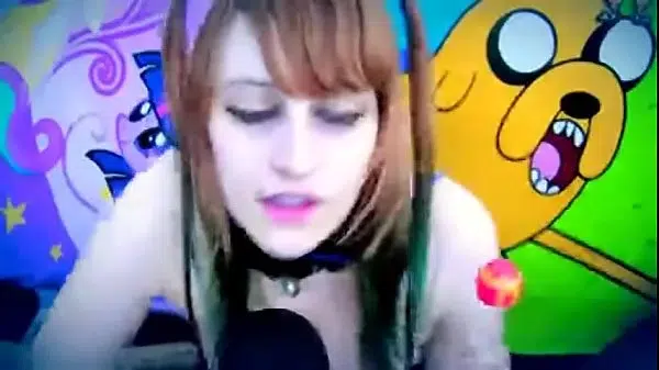 beauty sucking and licking lollipop ear to ear asmr