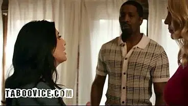 Big Tits MILF Fucks With Her Black Husband And The Delivery Woman Who is His Mistress