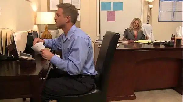 Blonde Cougar Boss Gets Fucked By An Office Newbie