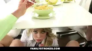 ❤️FamilyStrokes – Daddy fucks step daughter every time mommy leaves