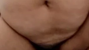Hot video call with hairy young pussy gets hot when she sees my hard cock