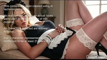 I made the maid clean my cock with her mouth and then fucked her right on the carpet [Ai]