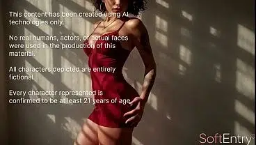 I stuck my huge dick into the tight hole of the girl in red, she was having anal sex, moaning like a bitch. [Ai]