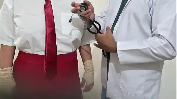 Indian doctor using student in hospital