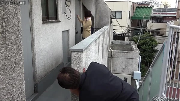 Japanese femdom sherry in uniform trains a man