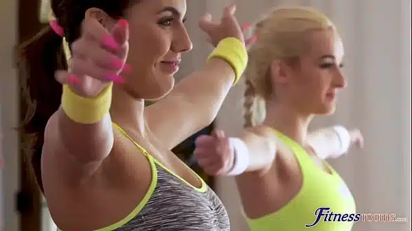 “See me after class” says yoga teacher before gym threesome – Fitness Rooms