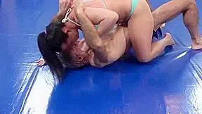 Sexy brunette fighting with an old rug by Femdom Austria