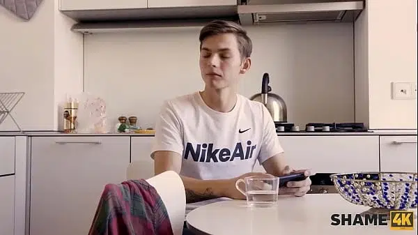 SHAME4K. Horny guy loses mind and fucks stepmoms friend in the bathroom