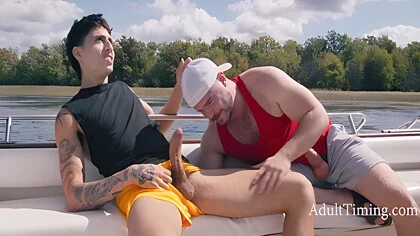 Straight Blue Balls Gone Gay On Blue Waters With Angel Azul, Marcus Mcneill And Angel Elias