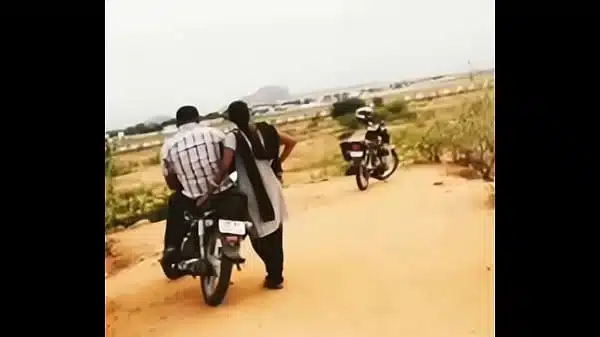 Tamil girl boob press