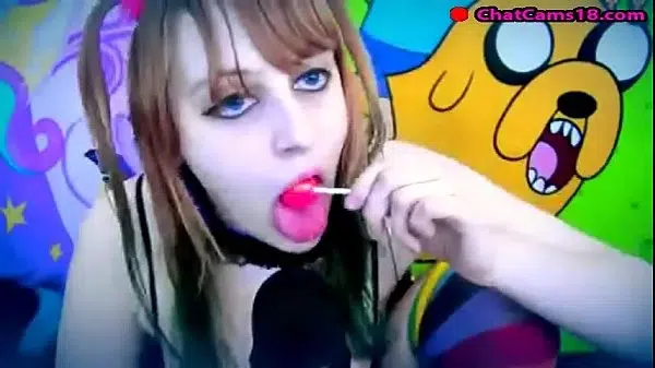 beauty sucking and licking lollipop ear to ear asmr