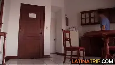Big ass Latin teen deepthroats friend and hot girl enjoyed hardcore sex