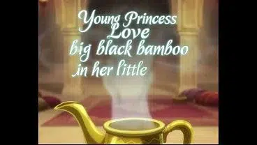 young arab princess love big black bamboo in all her holes