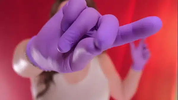 ASMR: nitrile gloves