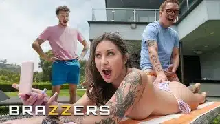 BRAZZERS – Bella Blu Asks For Her Neighbor’s Help Then Rewards Him With Her Delicious Pussy